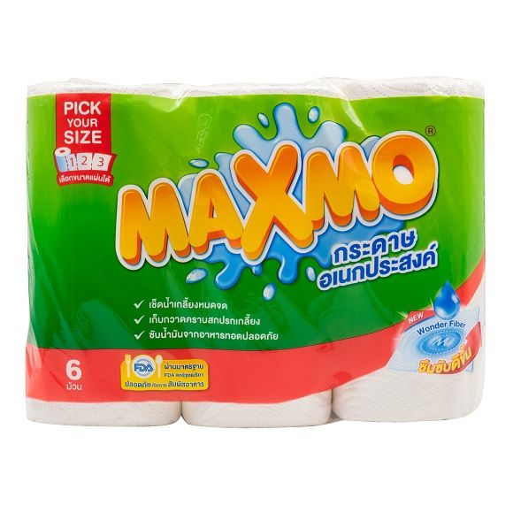 maxmo-แม๊กซ์โม่-กระดาษอเนกประสงค์-ม้วนละ-120-แผ่น-6-ม้วน