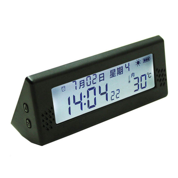 Solar Windshield Car Digital Clock Driving Time Reminder Smart Switch