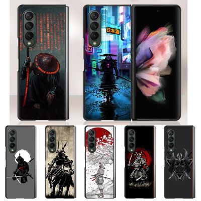 Zfold4 Art Japanese Samurai Case For Samsung Galaxy Z Fold3 5G Hard Slim Cover Ultra-thin For Galaxy Z Fold 3 Phone Shell