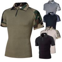 Men Summer Army Combat Tactical T-Shirt Short Sleeve Camouflage tops