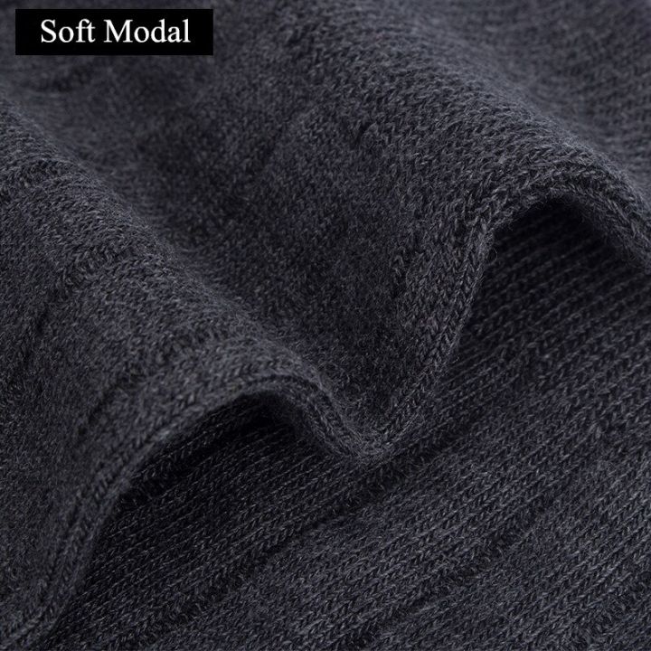 fashion-mens-business-socks-black-gray-high-quality-breathable-deodorant-male-soft-crew-solid-modal-socks