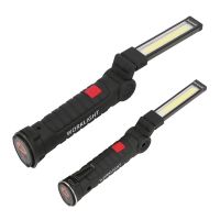 1xCOB LED Lamp USB Rechargeable Built In Battery LED Light with Magnet Portable Flashlight Outdoor Camping Working Torch