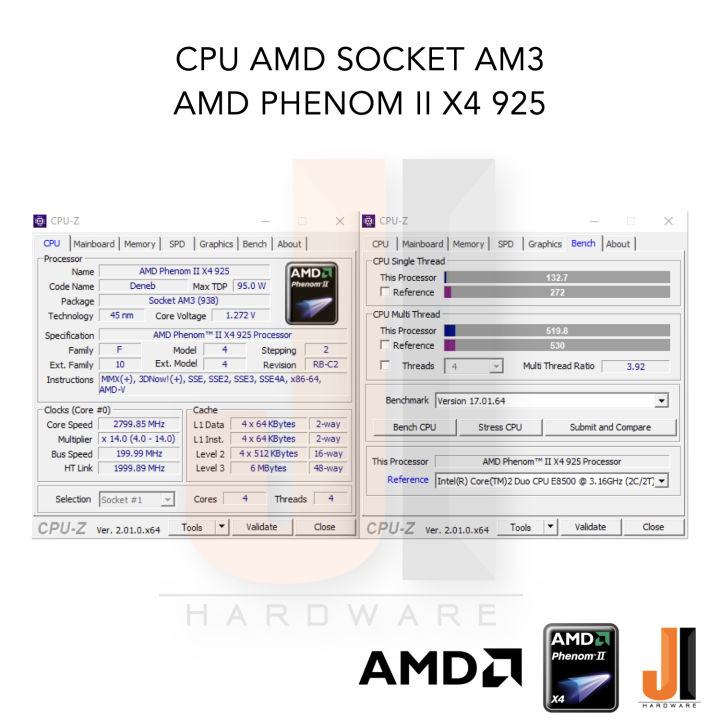 cpu-amd-phenom-ii-x4-925-4-cores-4-threads-2-8-ghz-6-mb-l3-cache-95-watts-tdp-no-fan-socket-am3-สินค้ามือสองสภาพดีมีการรับประกัน