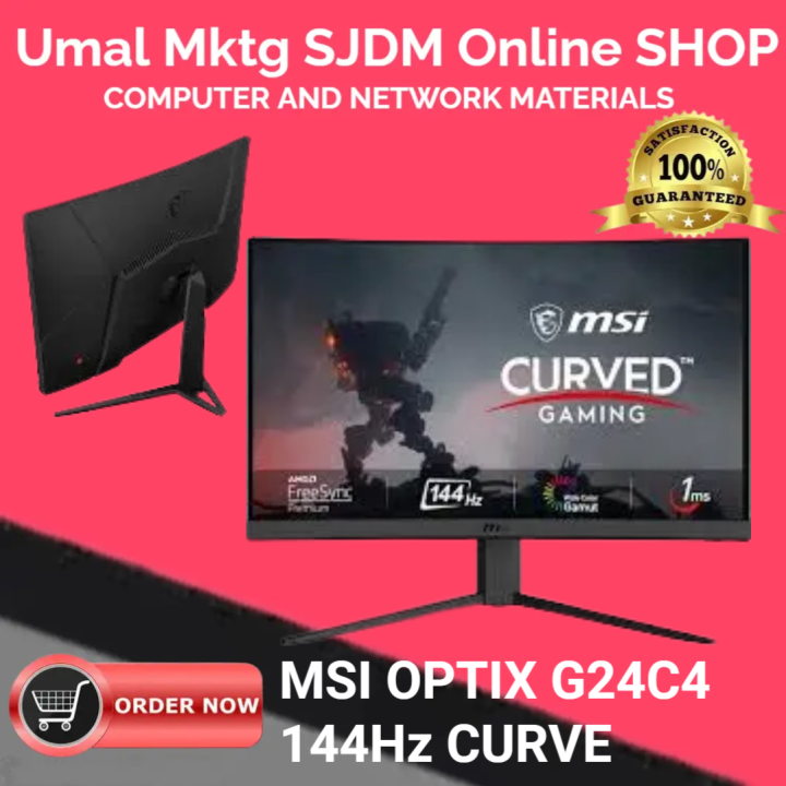 MSI Optix G24C4 Curved Gaming Monitor 23.8" Full HD 1080p , 144hz