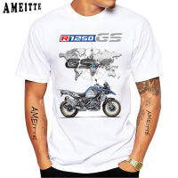 GS Adventure Style Drive The Classic Motorcycle R 1250 GS Print T-Shirt Summer Men Short Sleeve White Casual Tops Boy Tees