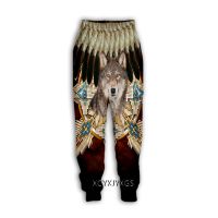 New Native American 3D printed casual pants for men and women, fashionable street wear, mens loose fitting sports pants F29