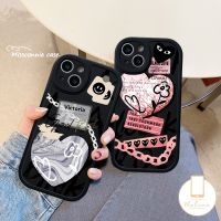 MissConnie เคส A17 A15 Oppo A78 A95 A57 A74 A53 A5s A5 5F A77s A3S A16K A1KA55 Reno 8 5 7 7Z A96อินเทรนด์รักหัวใจยิ้ม Comme Des Garcons