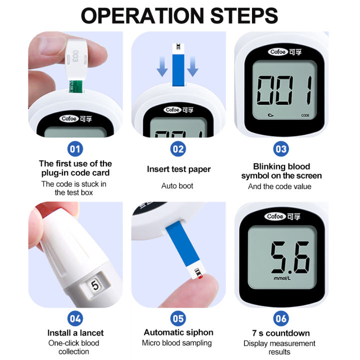 cofoe-yice-การตรวจสอบระดับน้ำตาลในเลือด-a03ทั้งชุด-100ชิ้นแผ่นทดสอบ100เข็มpcs-glucomometer-เครื่องวัดเบาหวานชุดวัดน้ำตาลในเลือดเครื่องทดสอบเบาหวาน