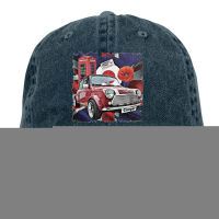 【Vintage cowboy hat】 Logo Customize Washed Adjustable Cap Mini Cooper Classic Mini Union Jack Target Poppy Sporty Style Denim Cap 8785