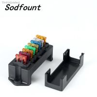 ☌♠ 8 way Circuit Standard Blade Fuse Box DC 12V/24V Car Fuse Block Holder with 8pcs 3A-30A Fuses and terminal