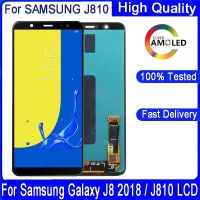 สำหรับ Galaxy J8 2018 J810 J810F J810G SM-J810F J810Y เดิม6.0 "จอแสดงผลแบบแทนที่สัมผัสดิสเพลย์ AMOLED สุดๆ