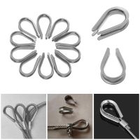 10 Buah 304 Stainless Steel M2 untuk M8 Perak Kabel Tali Kawat Thimbles Rigging Hardware 5 Ukuran Ayam Hati Cincin anti-Slip Clamp