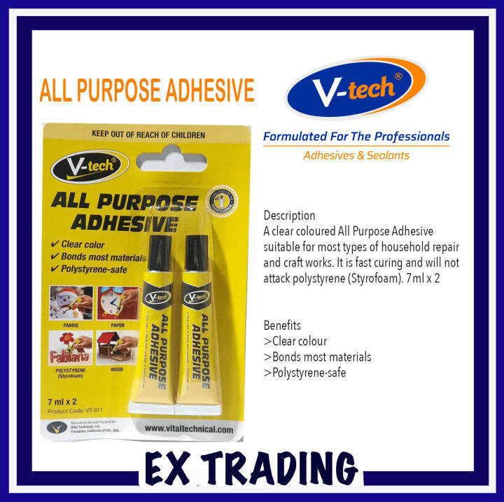 All Purpose Adhesive 7ml x 2 VTECH Clear Color All Purpose Adhesive