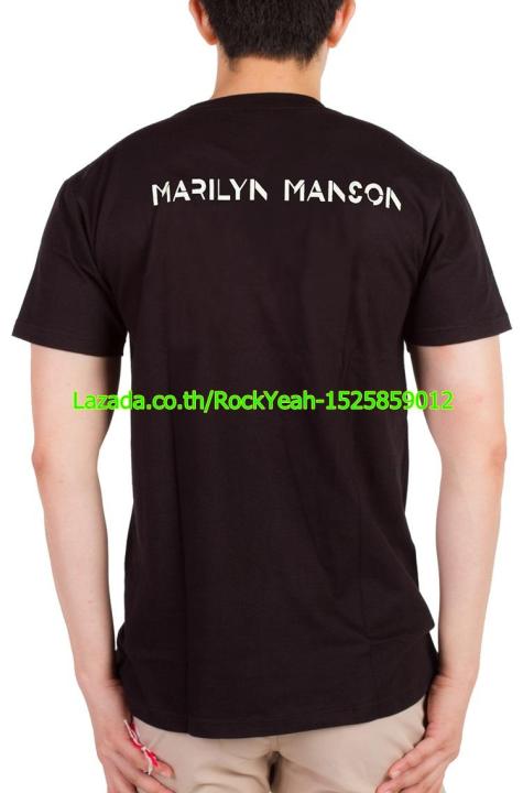 เสื้อวง-marilyn-manson-เสื้อวินเทจ-ผ้าร้อยแท้-มาริลีน-แมนสัน-ไซส์ยุโรป-rcm1675