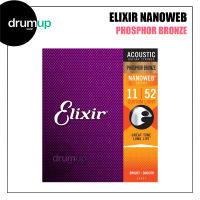 สายกีตาร์โปร่งเคลือบกันสนิม Elixir Nanoweb Phosphor Bronze