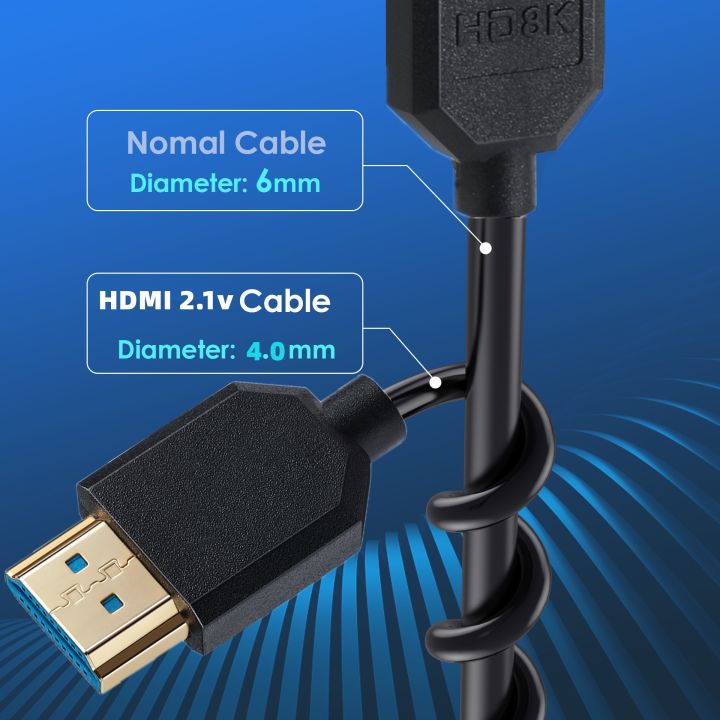 8k-3d-od4-0mm-up-down-right-left-angle-hd-2-1-male-to-female-coiled-super-soft-thin-stretch-spring-curl-cable-48gbps-60cm-1-2m