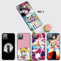 Casing หรับ iPhone 11 12 Mini X Xs XR Pro Max 6+ 6s+ 7+ 8+ 6 7 8 Plus 5 5s SE 2020 EL97 Sailor Moon Anime Pattern Phone เคสโทรศัพท์ อ่อนนุ่ม TPU Black ปก