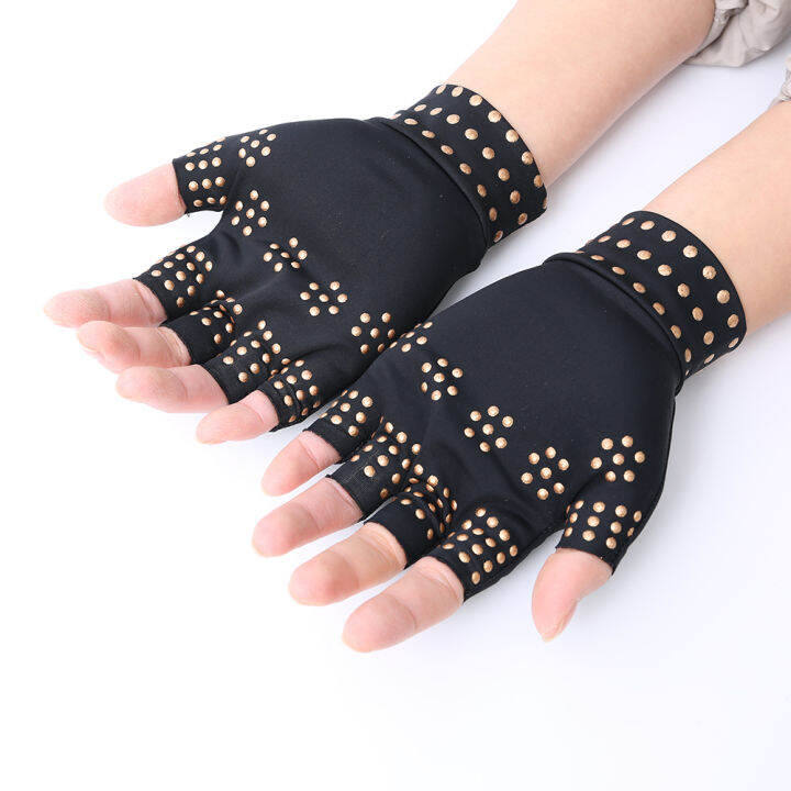 magnetic-tpy-fingerless-ถุงมือ-arthritis-pain-relief-heal-joints-hand-massager-arthritis-health-care-hand-care-tool