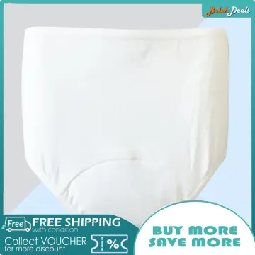 Washable Absorbency Incontinence Aid Cotton Underwear Briefs For