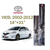 โปรโมชั่น+++ ใบปัดน้ำฝน VIOS ที่ปัดน้ำฝน VIOS 3M 14"/21" Wiper Blade (Silicone Type) TOYOTA VIOS: 2002-2012 ราคาถูก ที่ ปัด น้ำ ฝน ยาง ปัด น้ำ ฝน ใบ ปัด น้ำ ฝน ก้าน ปัด น้ำ ฝน