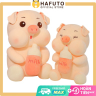 Gấu bông heo ôm bình sữa Hafuto size 45cm món quà tặng cho người thương thumbnail