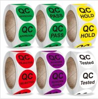 1inch/500pcs QC Quality Inspection Sticker Color Round Product Check Sticker Label For Business QC PAST/QC HOLD