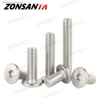 ❣ ZONSANTA CM M2 M2.5 M3 M4 M5 M6 M8 A2 304 Stainless Steel Hex Hexagon Socket Ultra Thin Super Flat Wafer Head Screw Car Bolt