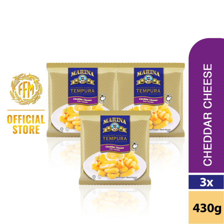 Marina Tempura Chicken Nuggets with Cheddar Cheese (430g) Bundle of 3