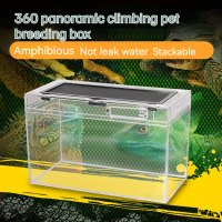 แก้วสัตว์เลื้อยคลาน Terrarium ถัง Habitat Spiders เต่า Lizard สัตว์ขนาดเล็กแมลง Breeding Anti-Escape สัตว์เลื้อยคลาน Terrarium ใหม่