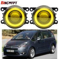 1pair (Left Right) Angel Eye with LED Fog Lights For Citroen C4 Grand Picasso UA MPV 2006-2012 For C4 Picasso UD MPV 2007-2015