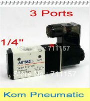 3 พอร์ต 2 POS 1/4 "BSP Air Solenoid Valve 3V210-08 พร้อมปลั๊กไฟ LED 12v 24v 110v 220v อุปกรณ์เสริม-LUIZU STORE