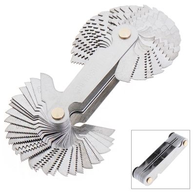 58pcs Blade US Screw Gauge Metric Imperial SAE Whitworth 55 Degree Metrisch 60 Degree Thread Pitch Gauge for Measuring Tool