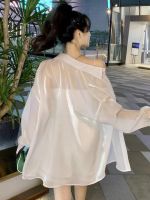 original Uniqlo New Fashion Mermaid Ji sunscreen shirt women long-sleeved shawl summer UV protection ice silk white top air-conditioning shirt thin coat