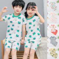 Summer Kids Boys Girls Thin Pyjamas SetCartoon Dinosaur Nightwear Sleepwear