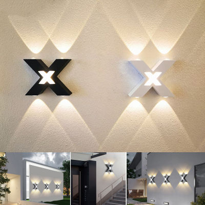 LED Outdoor Wall Washer Light Up and Down Indoor Staircase Aisle Terrace Bedroom Bedside Street Porch External Sconce Lighting