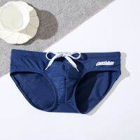 Comfort ยางยืดเอวต่ำสำหรับผู้ชาย Aussiebum เทรนด์สีทึบกางเกงว่ายน้ำทรงสามเหลี่ยม