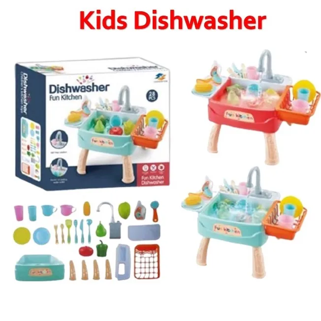 ส่วนลด Dishwasher fun kitchenอ่างล้างจานน้ำไหลHome play time sink