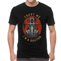 อารมณ์ขัน Trust Me I M A Doctor T เสื้อผู้ชายผ้าฝ้ายตลก Harajuku เสื้อยืดแขนสั้นฮาโลวีน Plague Doctor Tees Streetwear Tops