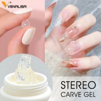 【CW】 Venalisa Stereo Carve Gel 5D Modelling Sculpture Transparent Color Soft Design UV Manicure