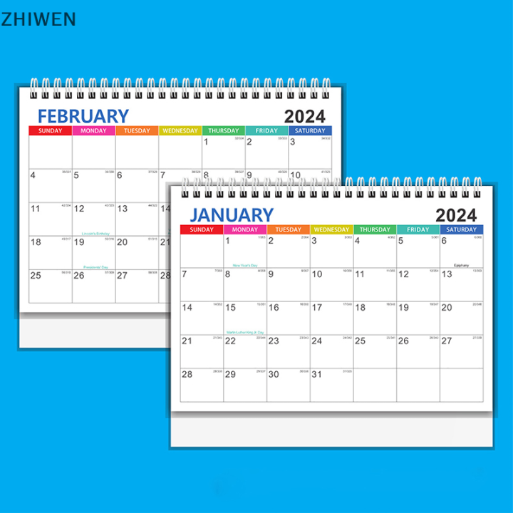 zhiwen-ปฏิทิน2024ปฏิทินแบบหยดน้ำตาได้-สติกเกอร์กระดาษวัสดุตกแต่งสมุดวางแผนงานวารสารแบบทำมือ