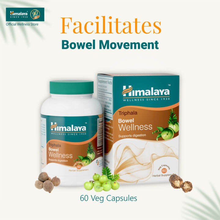 Himalaya Triphala Bowel Wellness 60 Capsules Constipation (Twin Pack
