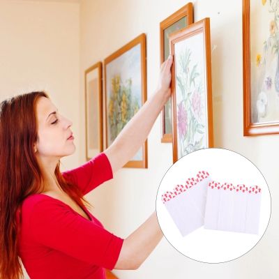 24Pcs/12 Sets Medium Self-adhesive Hanging Painting Strips Strong Glue Punch-free Wall Tape Home Photo Frame Ma gics Sticker