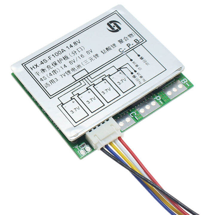 4s-12-8v-14-8v-แบตเตอรี่ลิเธียมแผ่นป้องกันลิเธียมเหล็กฟอสเฟต-lifepo4ที่มีพอร์ตแยก100a-สมดุล