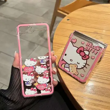 Pink Hello Kitty Samsung Galaxy Z Flip 5 Clear Case