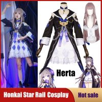 Anime Game Honkai: Star Rail Cosplay Costume Herta Elegant Lovely Lolita Dress Uniform Halloween Party Role Play Clothing Wigs