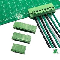 ；‘【；- 1Sets Welding Docking Type 2EDGKM 5.08MM Straight Curved Needle Terminal Block Connector PCB Plug-In Type Green Terminal Block