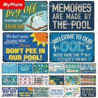 Vintage Welcome To Pool Poster Store Metal Sign Plate Tin Sign Wall Crafts Retro Decor For Home Plaque Decoration Gift，Contact the seller, free customization