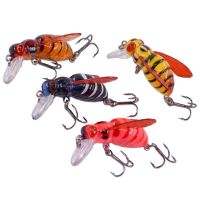 ☃☢ Luya Bait Topwater Carnada Artificial Bee-Shaped Fishing Bait Insect Bumblebee Fishing Lures CrankBait Bass Fishing Tackle