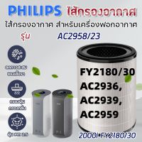 สำหรับ ไส้กรอง แผ่นกรอง Philips air purifier FY2180/30 AC2958, AC2936, AC2939, AC2959 filter 2000i ฟิลิปส์ ไส้กรองเครื่องฟอกอากาศ  แผ่นกรองอากาศ กรองกลิ่น 2in1 Hepa Carbon