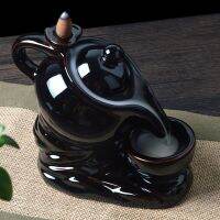 Creative Teapot Design Backflow Incense Cones Burner Incense Holder Ceramic Censer Home And Office Decoration Teahouse